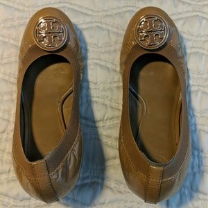 Tory Burch tan wedges 9.5